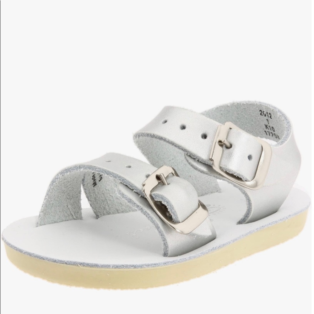 Sea Wees silver baby sandals